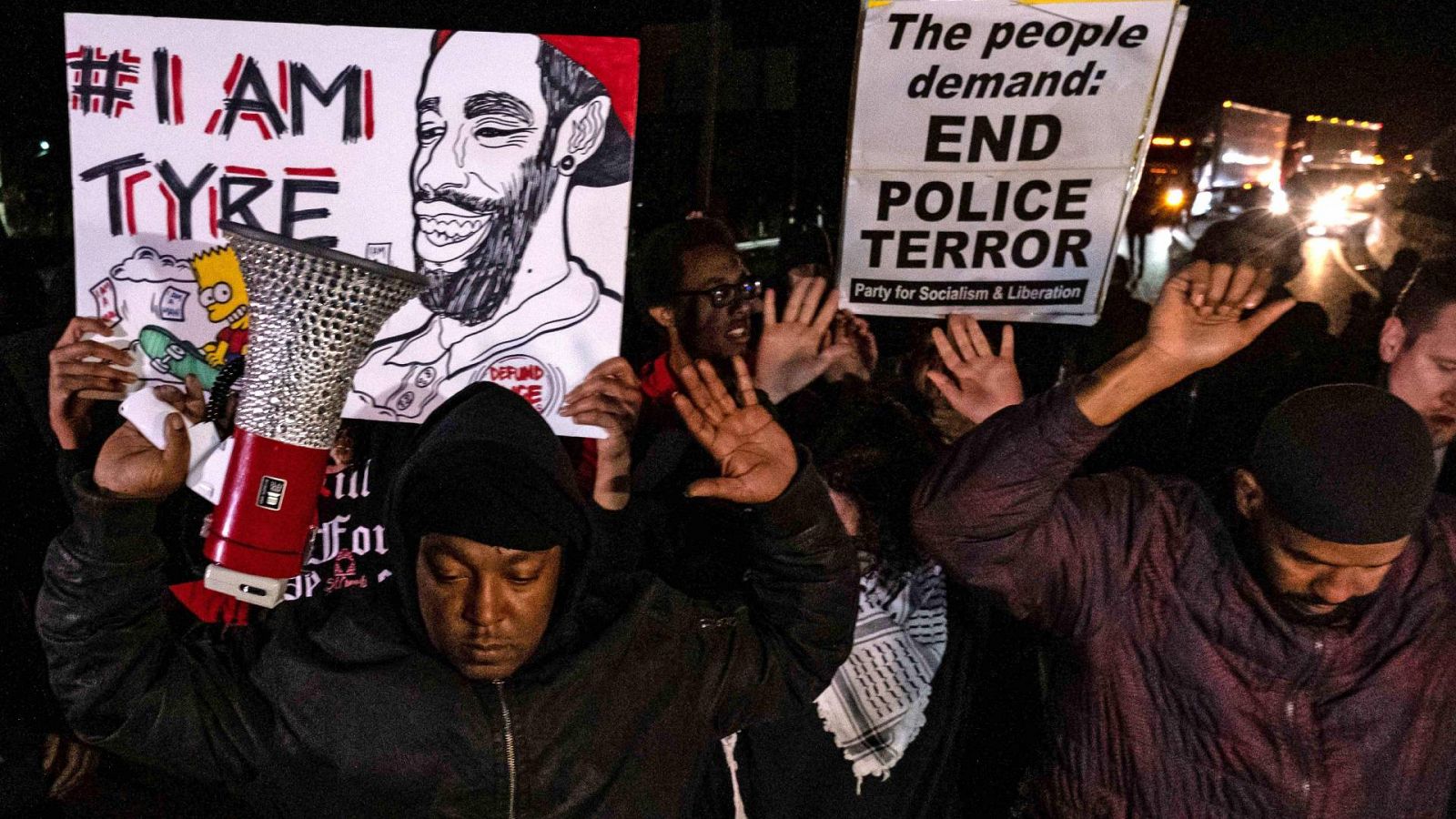 Protestas por la muerte del joven afroamericano Tyre Nichols a manos de la policía