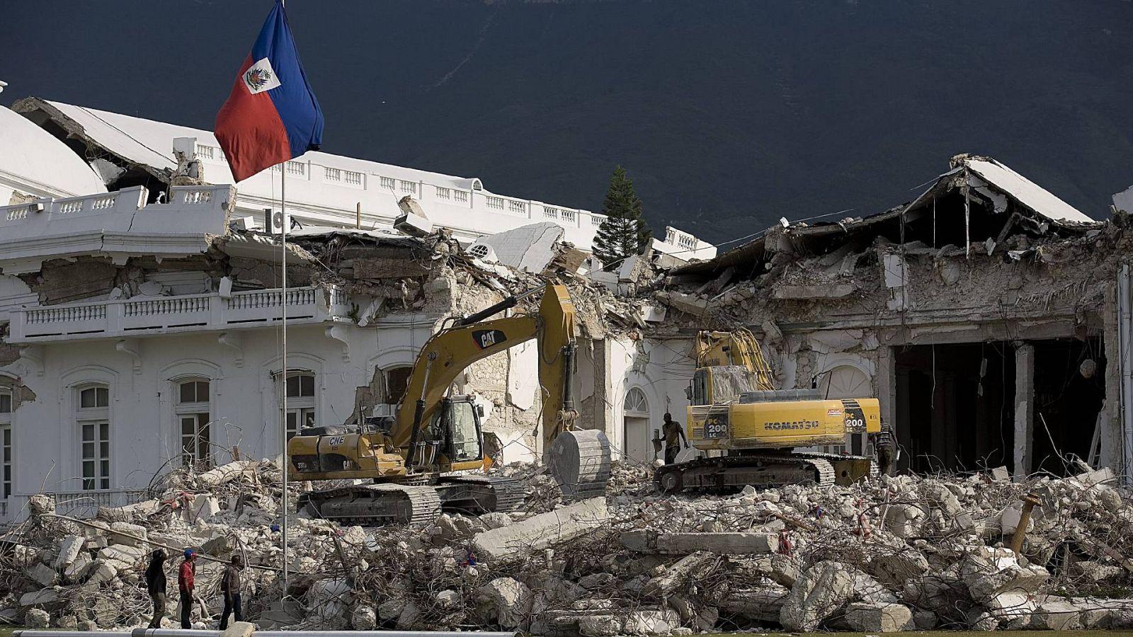 Una imagen de archivo en el palacio presidencial de Puerto Príncipe (Haití), seriamente dañado en el terremoto de 2010