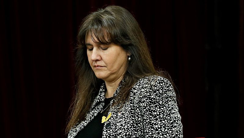 La presidenta de Junts, Laura Borràs, a la sesió de control al Govern al Parlament
