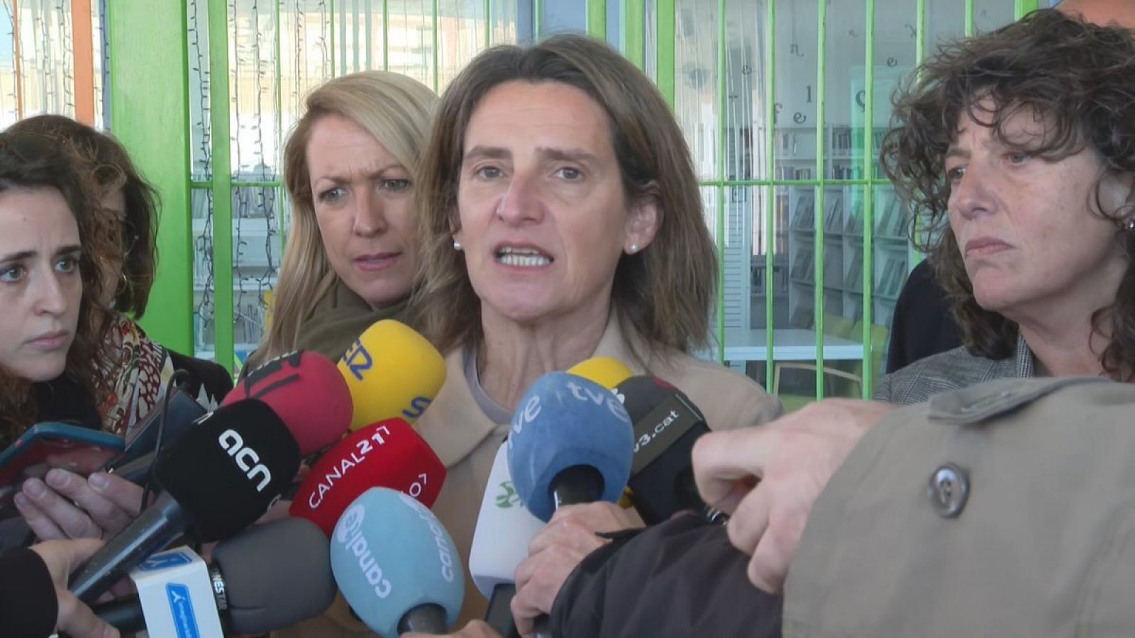 La ministra per a la Transició Ecològica, Teresa Ribera, a Sant Jaume d'Enveja (Montsià)