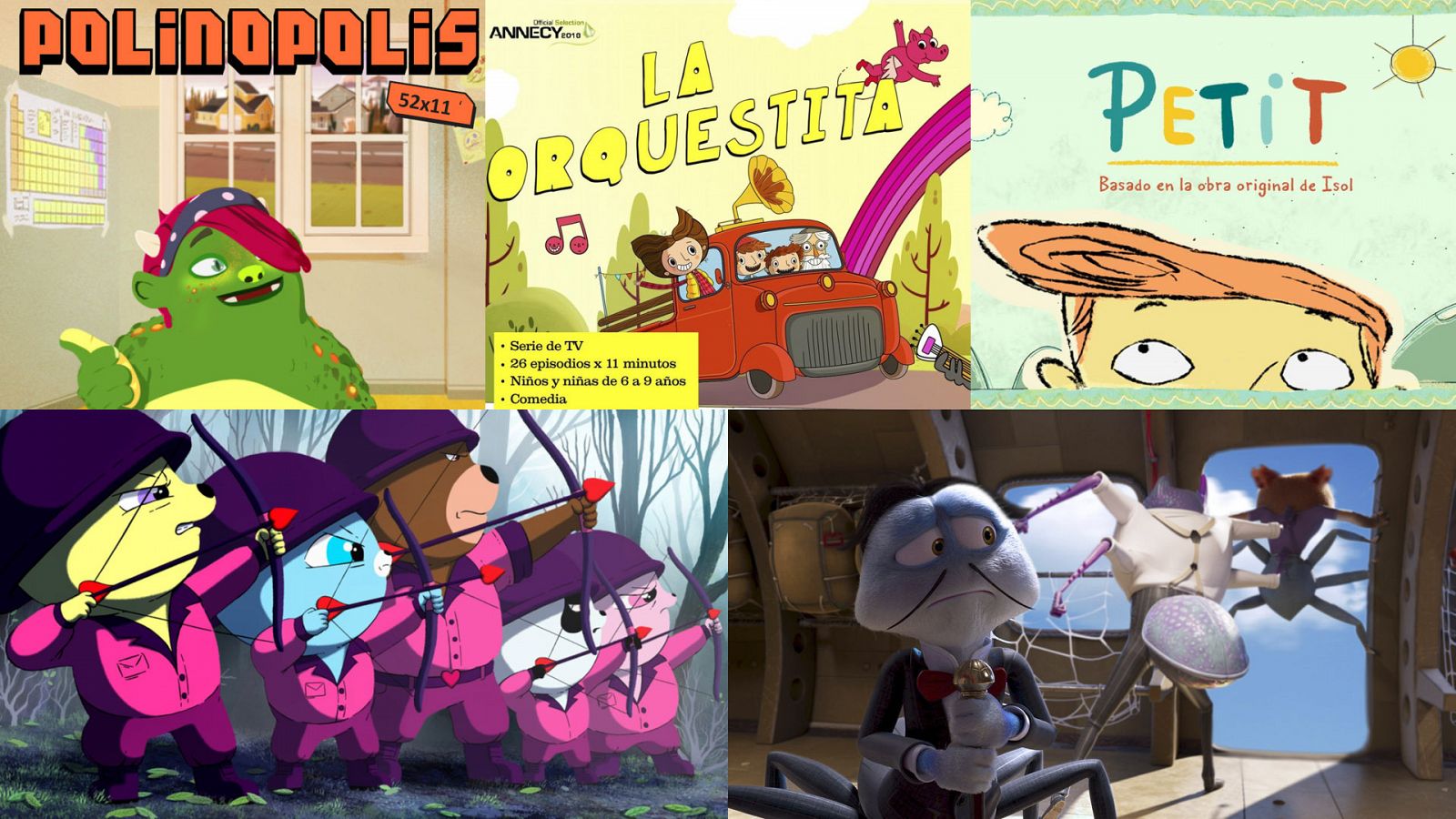 'Polinopolis', 'La Orquestita', 'Petit, 'Unicorn Wars' e 'Inspector Sun', nominaciones de RTVE a los Premios Quirino 2023