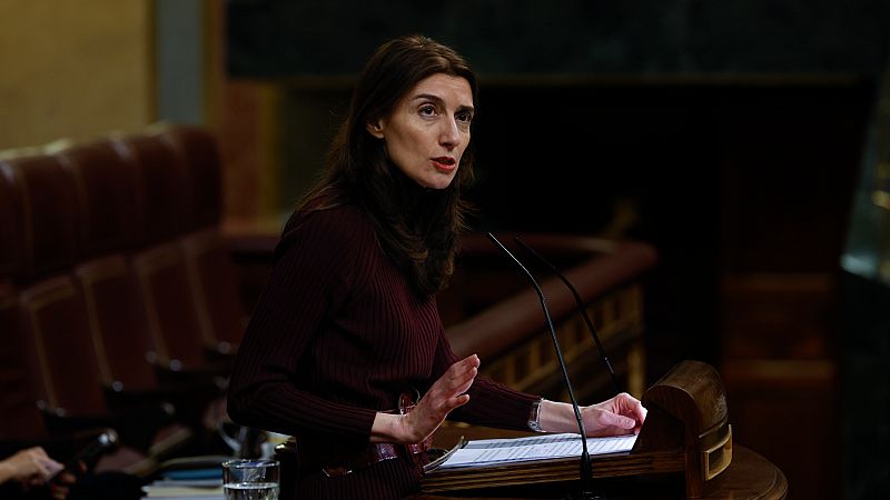 La ministra de Justicia, Pilar Llop, interviene durante el pleno del Congreso