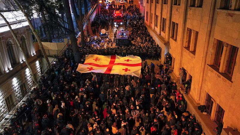Protesta contra la ley de "agentes extranjeros" en Georgia