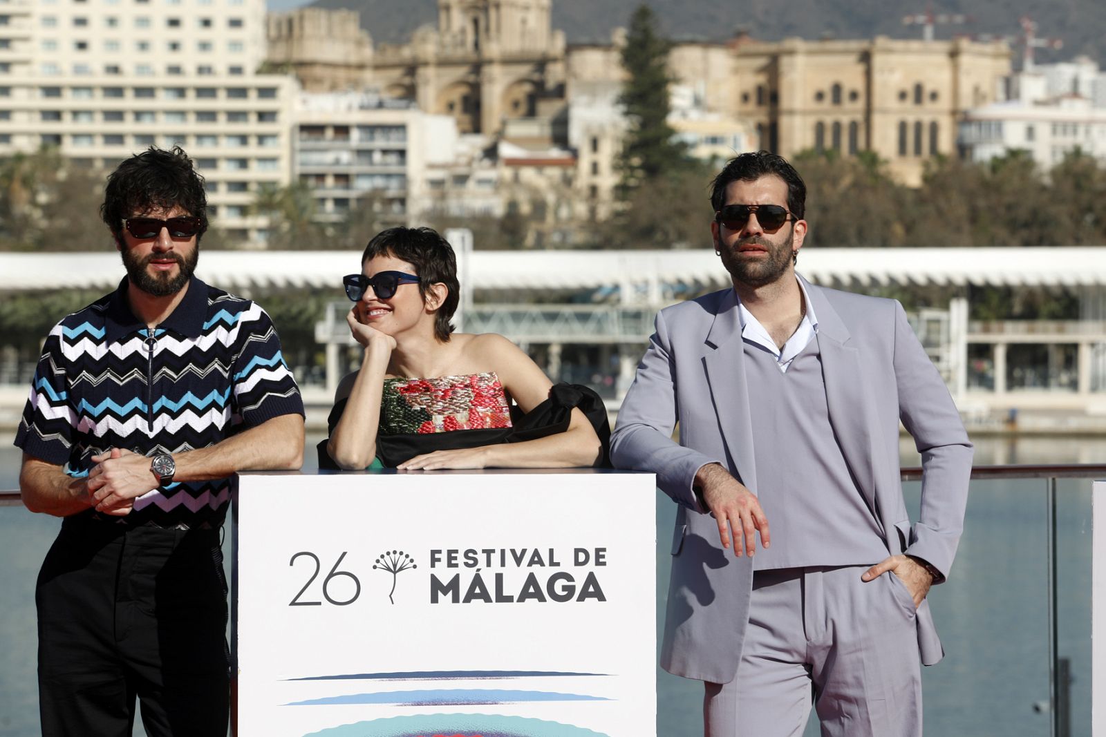 Javier Rey, Verónica Echegui y Tamar Navas, protagonistas de 'El paciente del doctor García', en el Festival de Cine de Málaga.