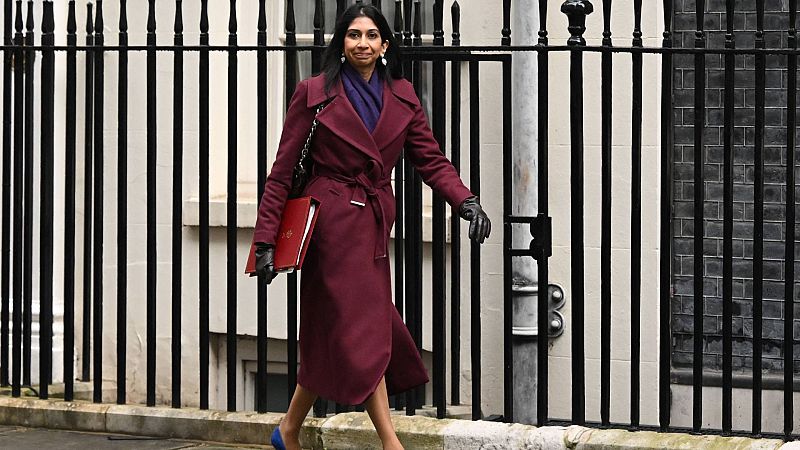 La ministra de Interior del Reino Unido, Suella Braverman, en una imagen de archivo. Foto: JUSTIN TALLIS / AFP