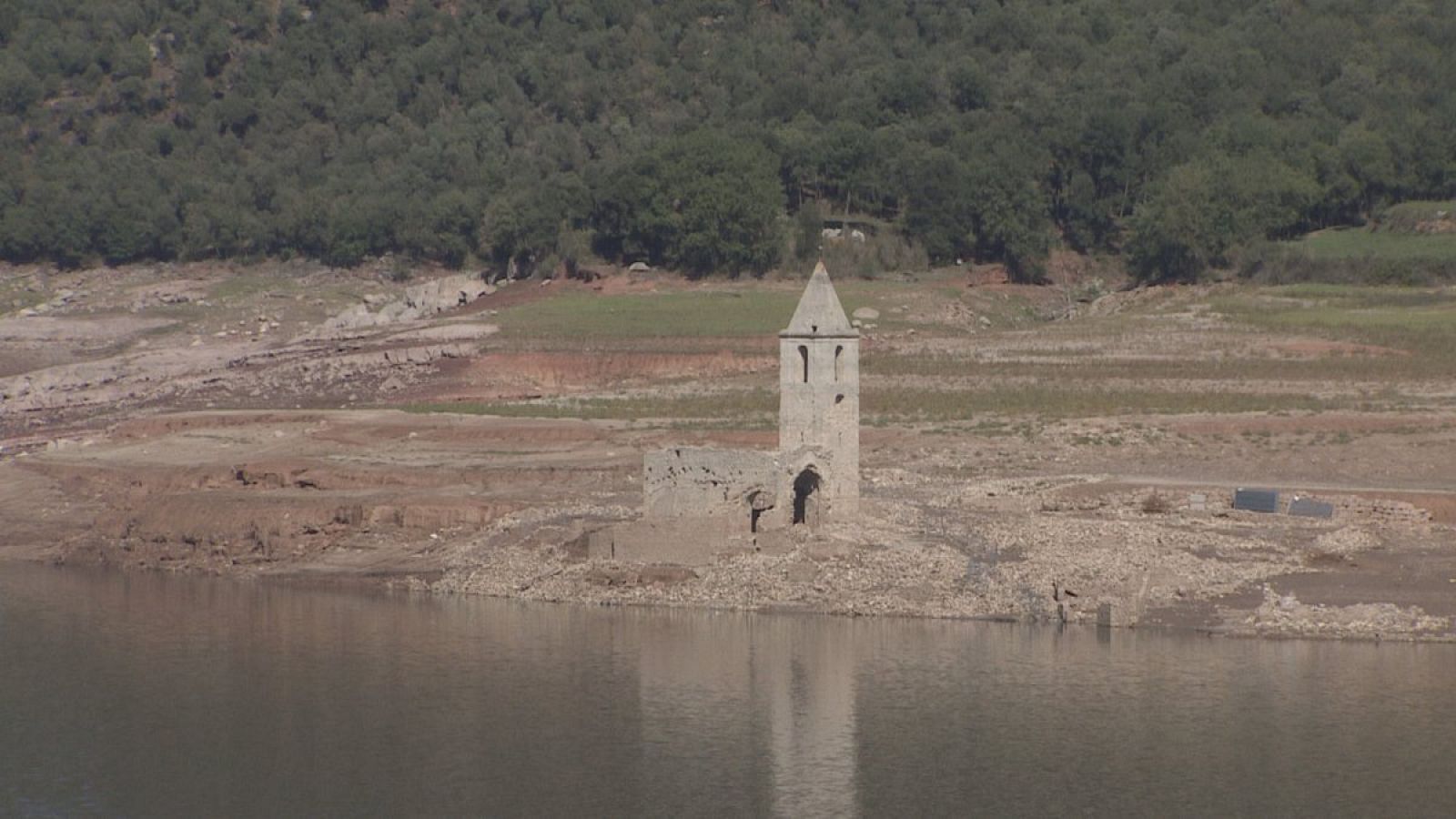 El pantà de Sau té unes reserves d'aigua del 10% de la màxima capacitat