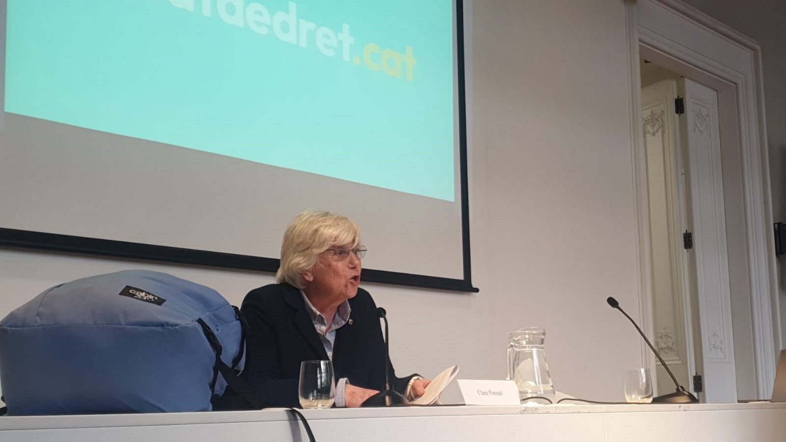 L'eurodiputada Clara Ponsatí ofereix una roda de premsa per parlar del seu retorn a Catalunya