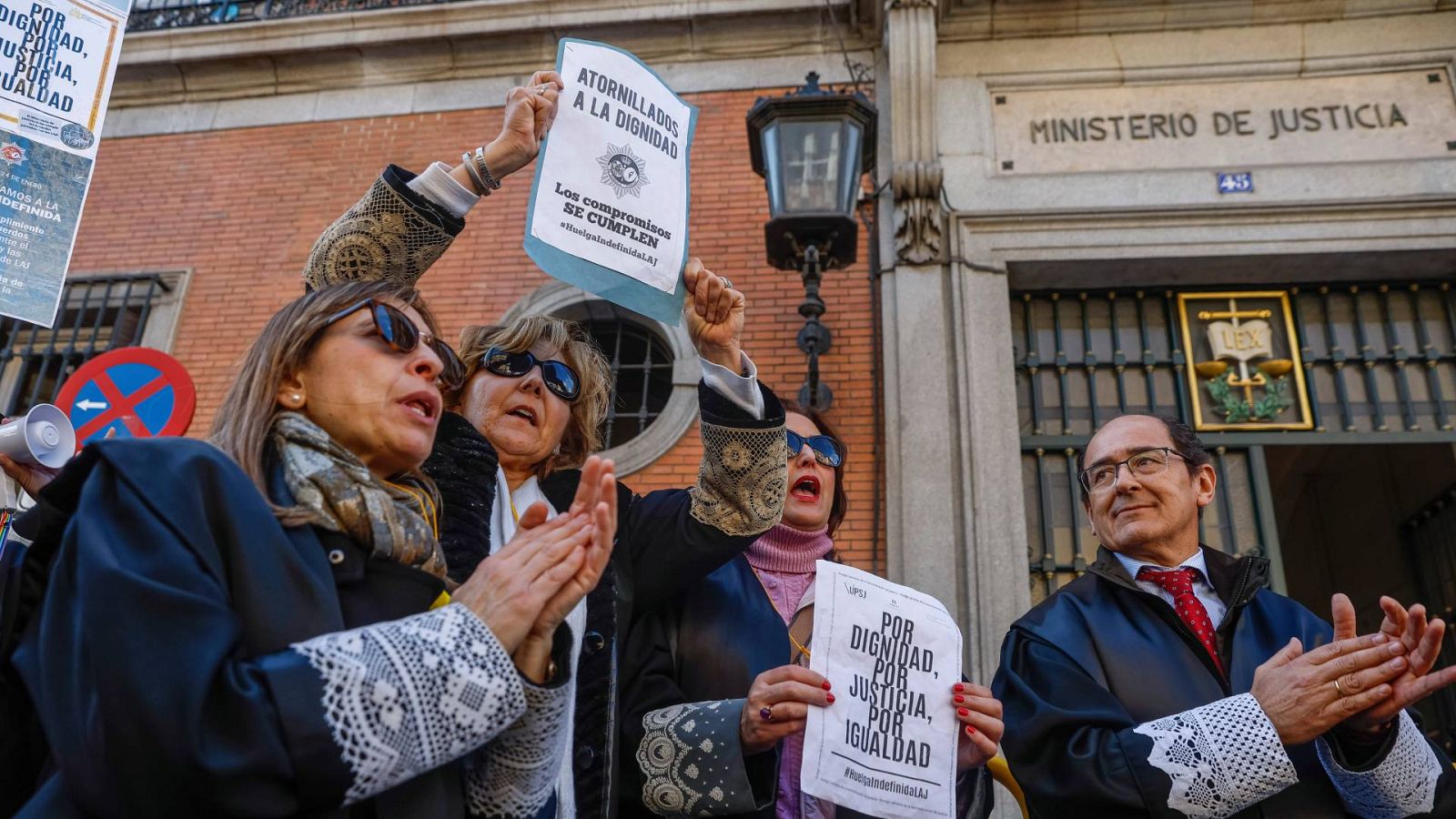 Imagen de archivo de la huelga de letrados de la Administración de Justicia