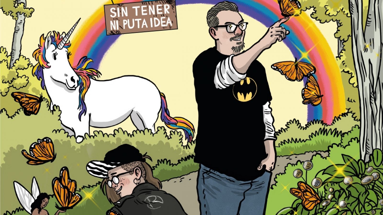 Detalle de la portada de 'Cómo salvar la industria del cómic sin tener ni puta idea'