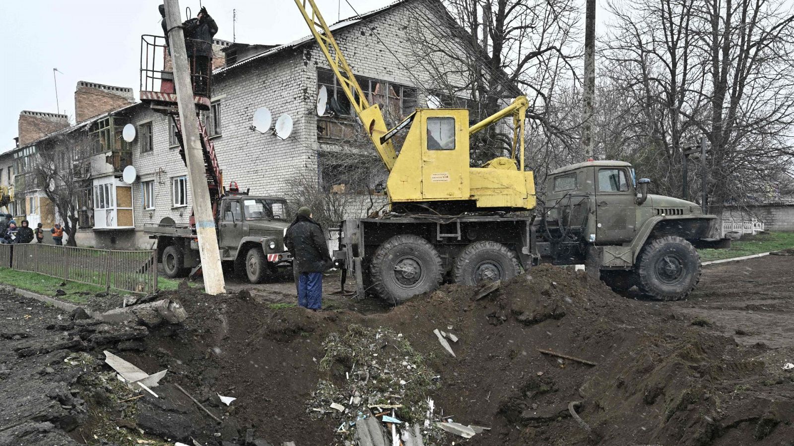 Daños en la zona de Donetsk