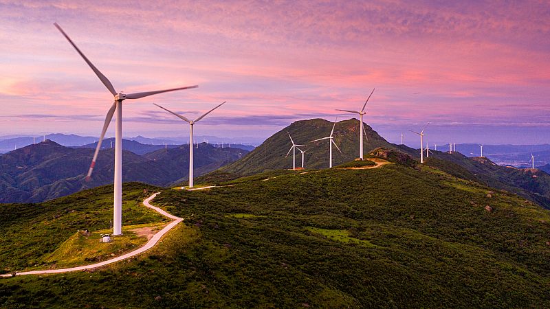 Un parque eólico en el País Vasco