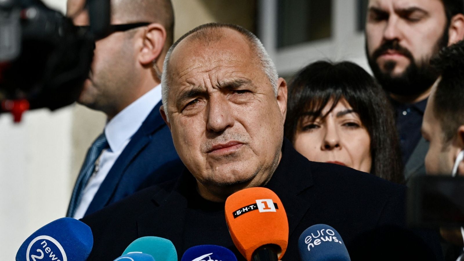 Boiko Borisov atiende a los periodistas este domingo