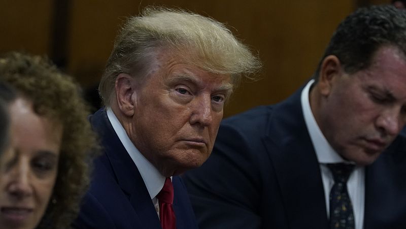 Donald Trump en la corte de Manhattan