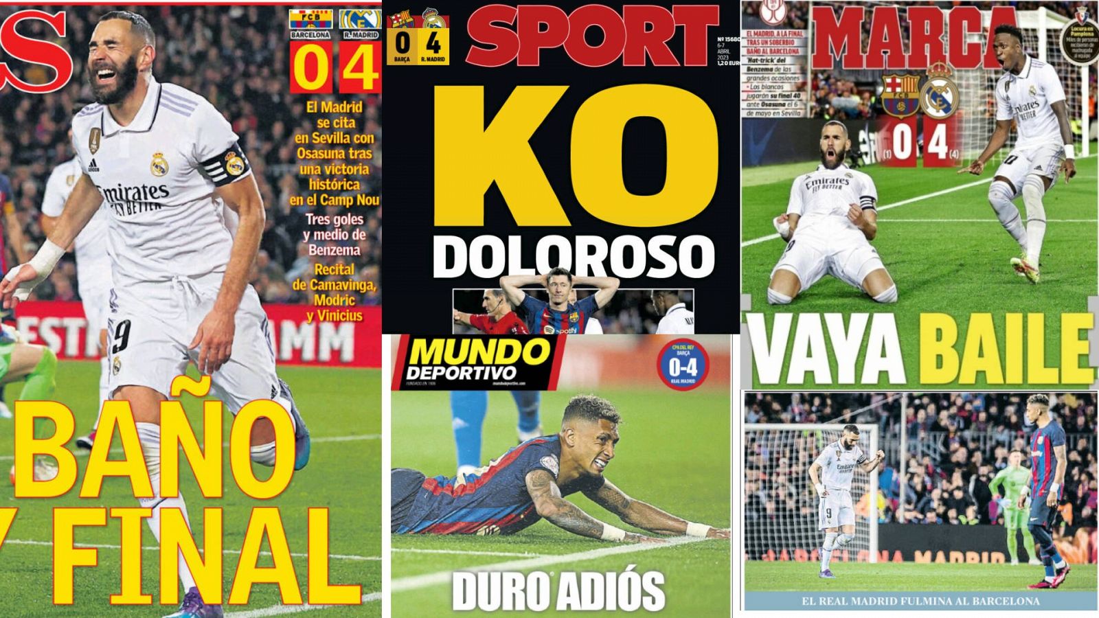 Así recogen el clásico las portadas de la prensa