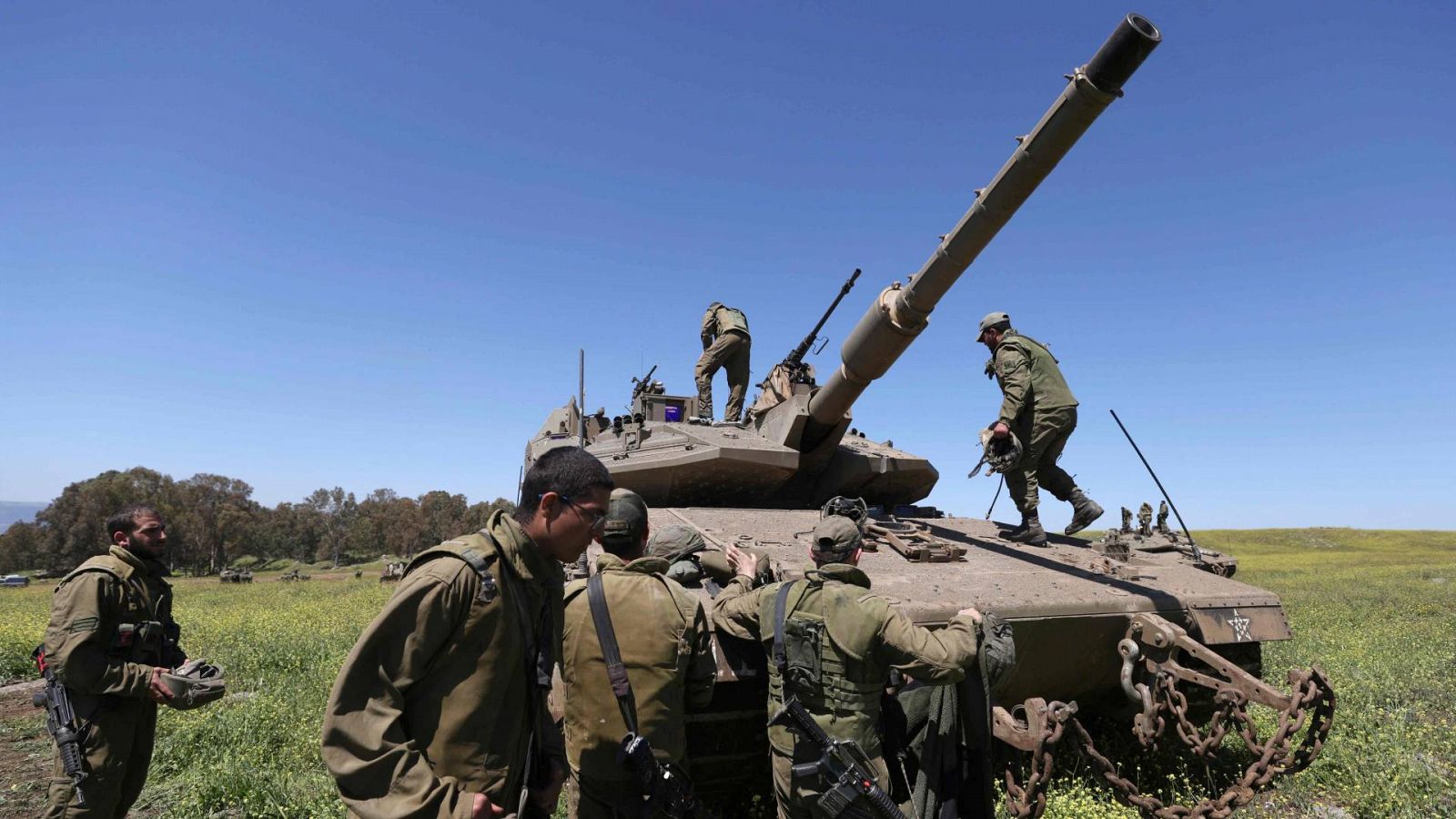 Imagen de archivo de soldados israelíes participando en un ejercicio militar en los Altos del Golán.