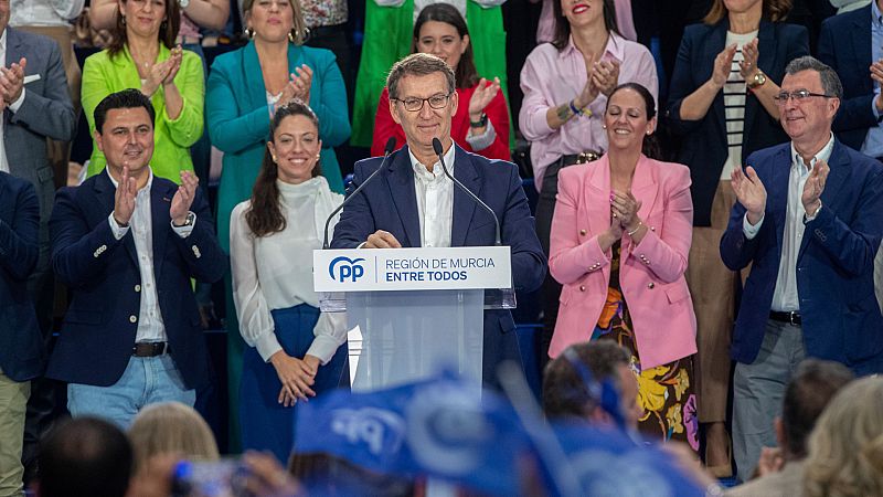 Intervención del presidente del PP, Alberto Núñez Feijóo, en Murcia