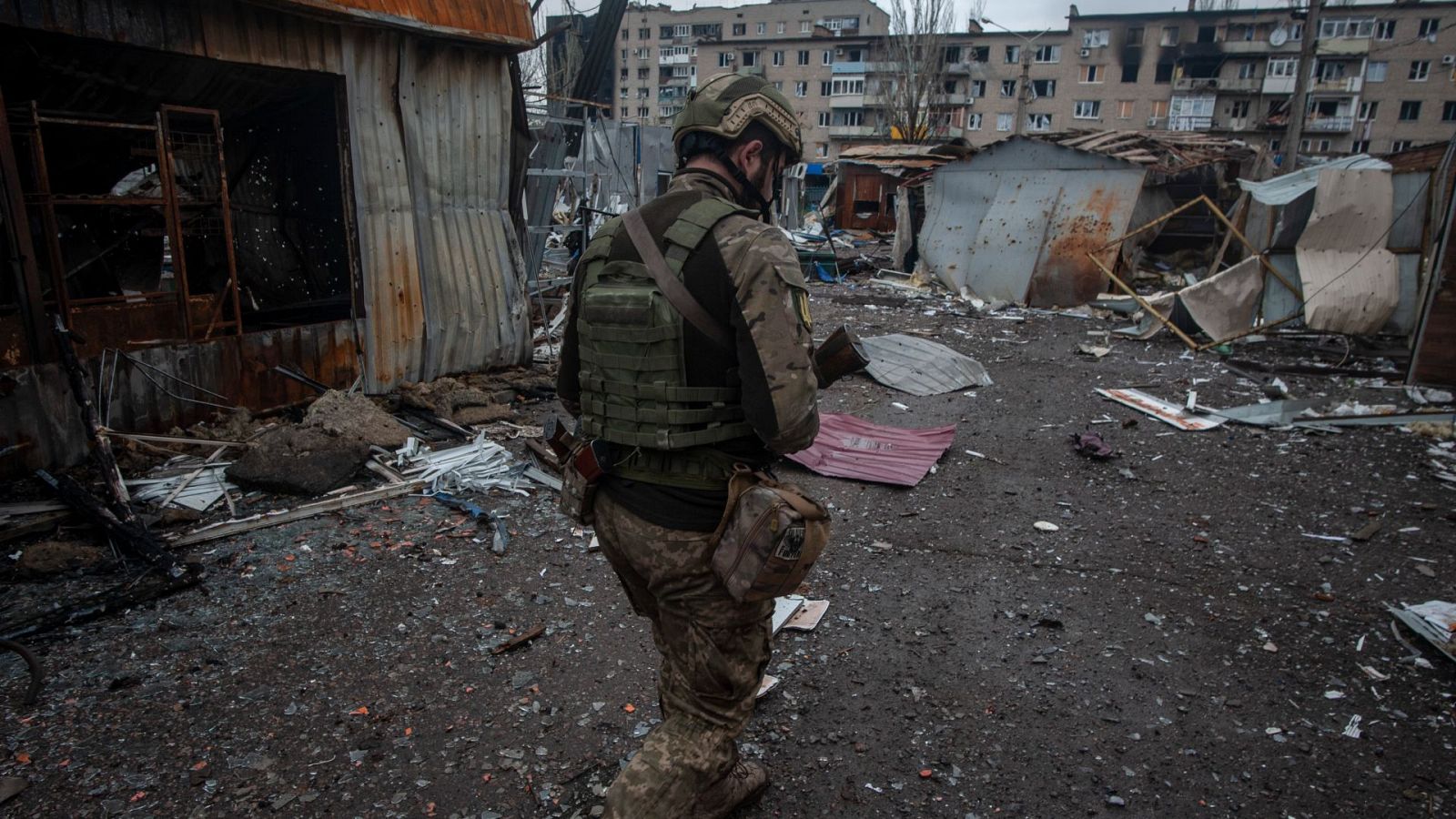 Un soldado por el frente de Bajmut