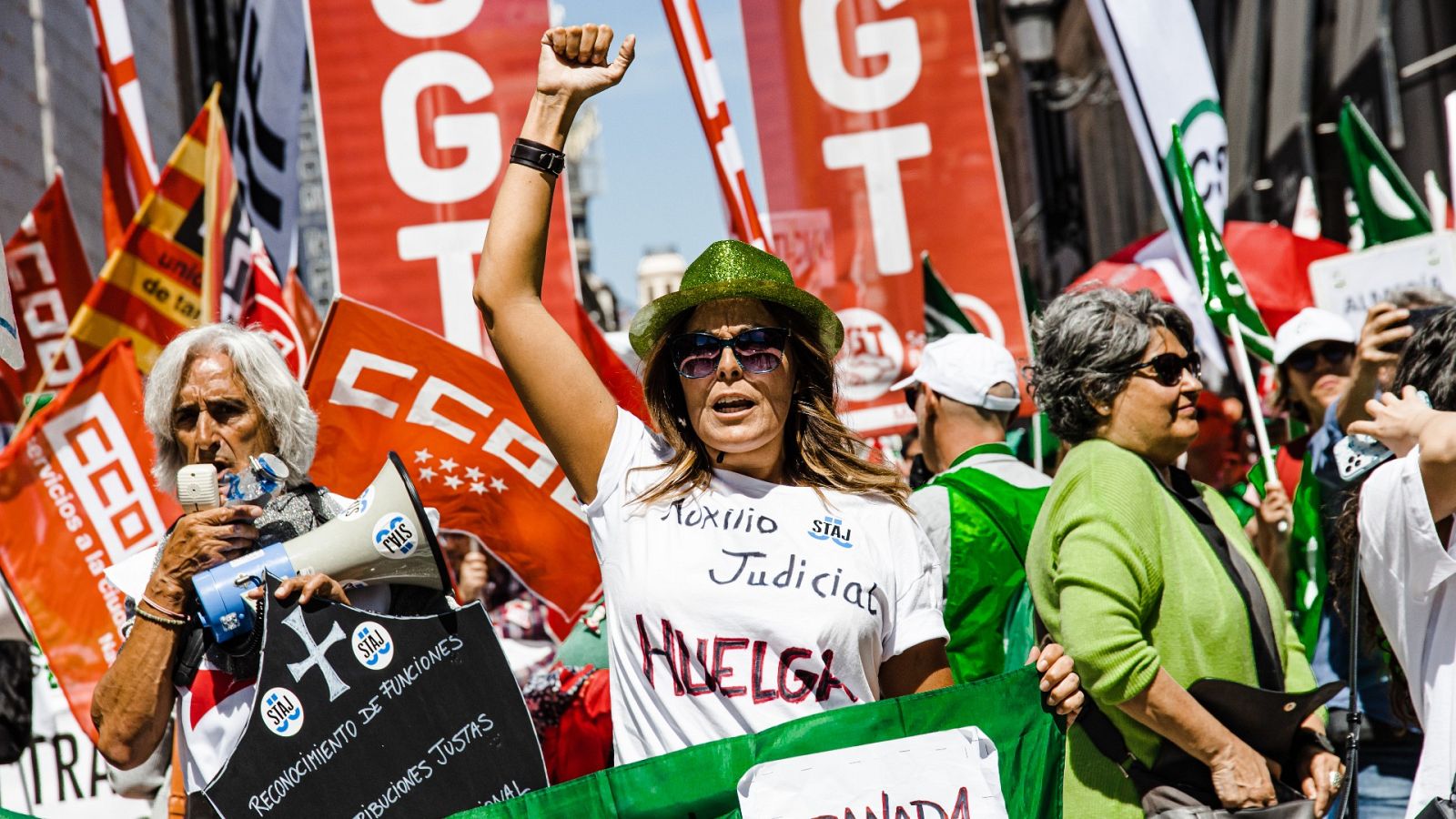 Manifestación de funcionarios de la semana pasada para reclamar una subida salarial