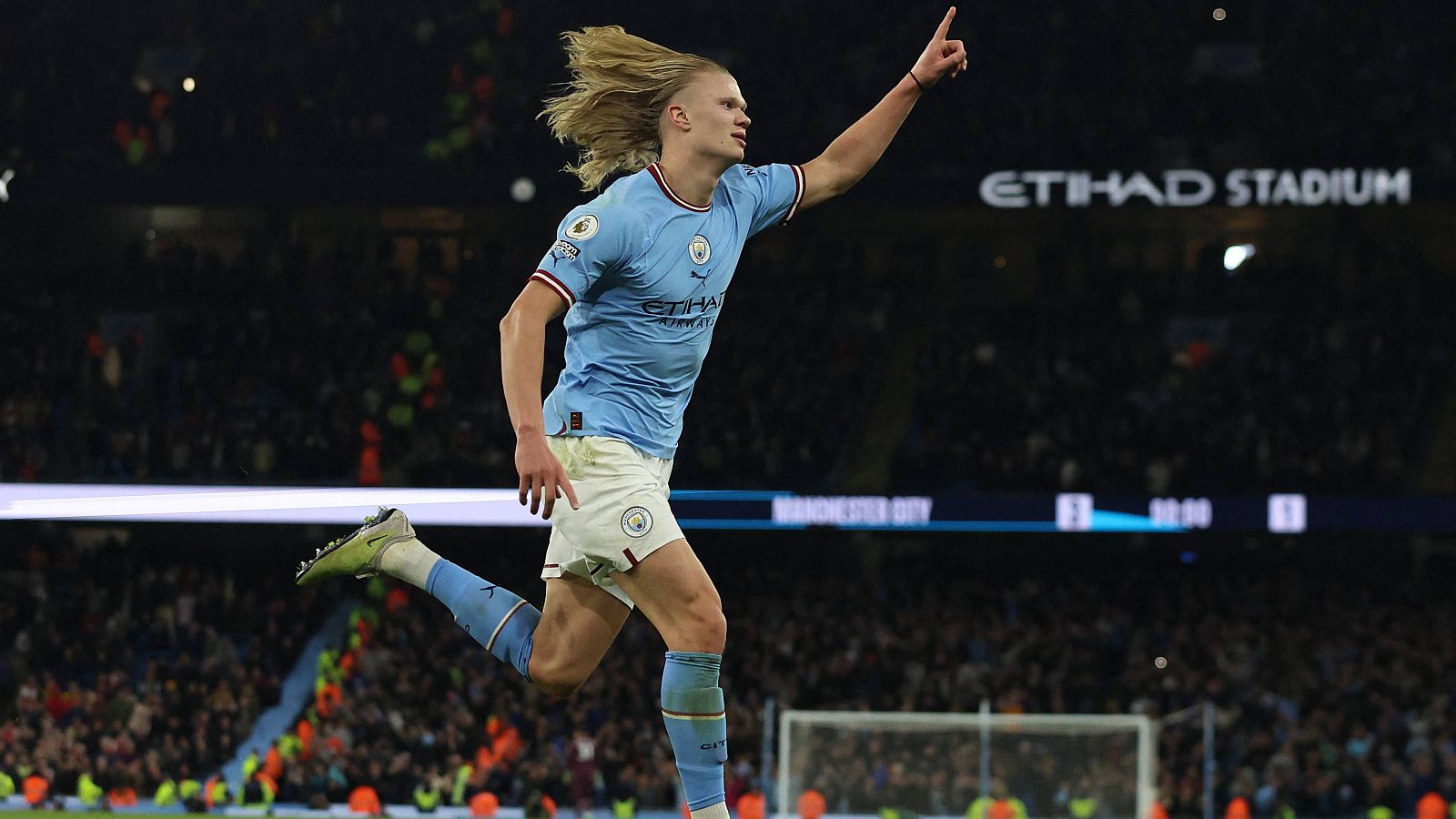 Haaland se desmelena con el City y celebra su gol ante el Arsenal