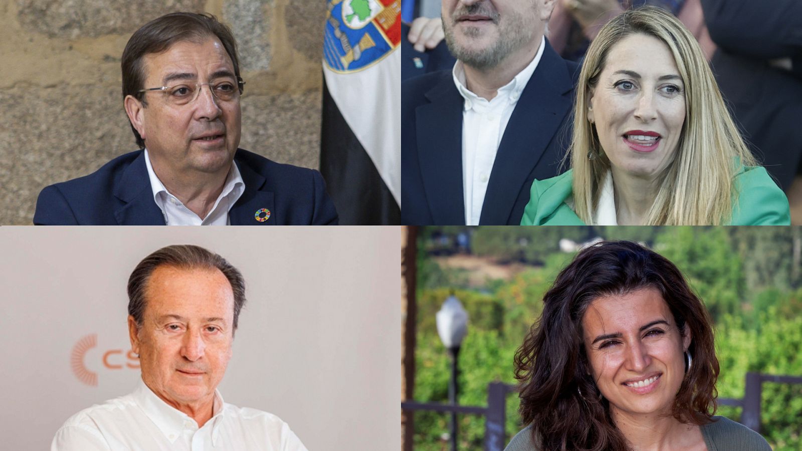 Los candidatos a las elecciones en Extremadura