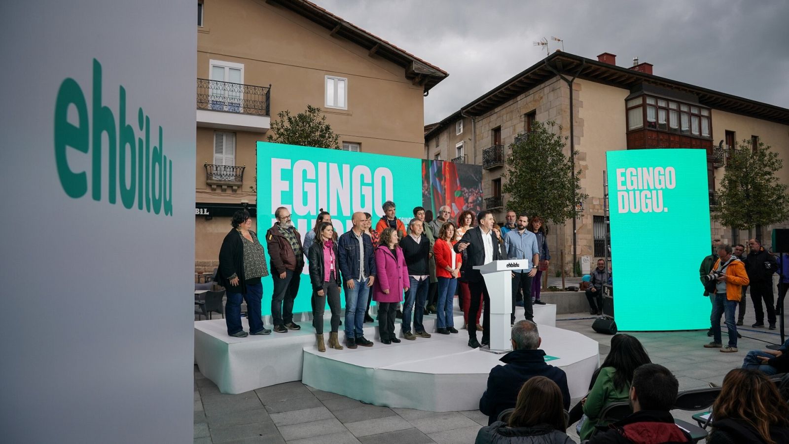 El coordinador general de EH Bildu, Arnaldo Otegi, en un acto electoral