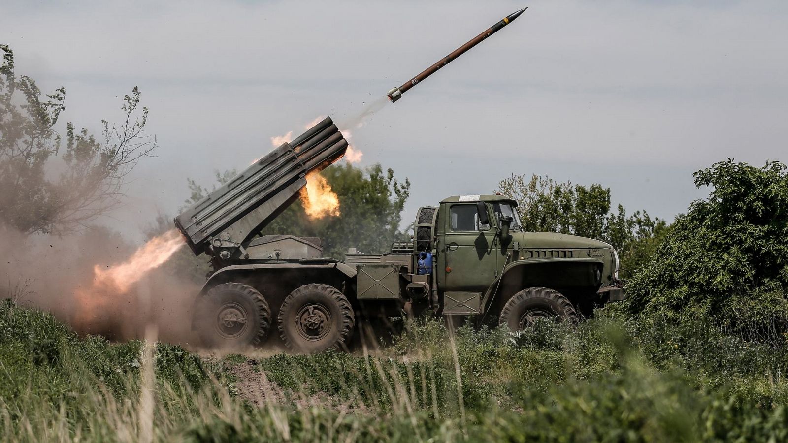 Militares ucranianos en Donetsk