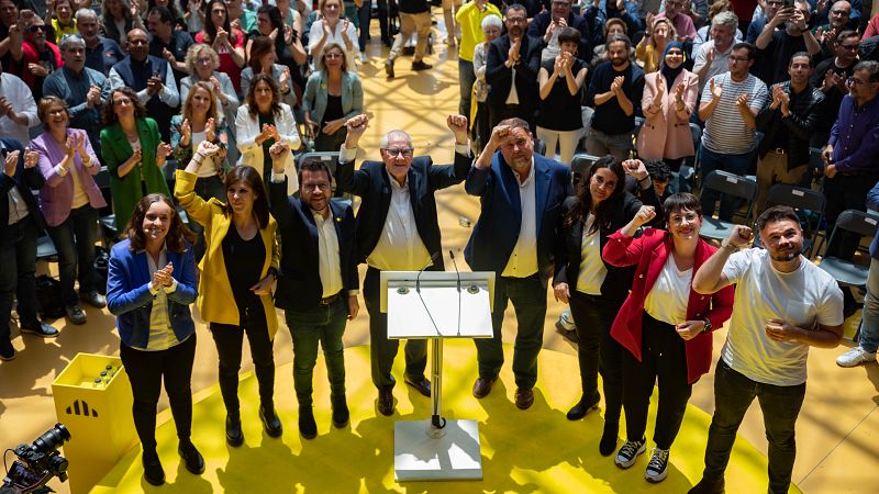 Mítin de ERC en Cornellá de Llobregat, Barcelona