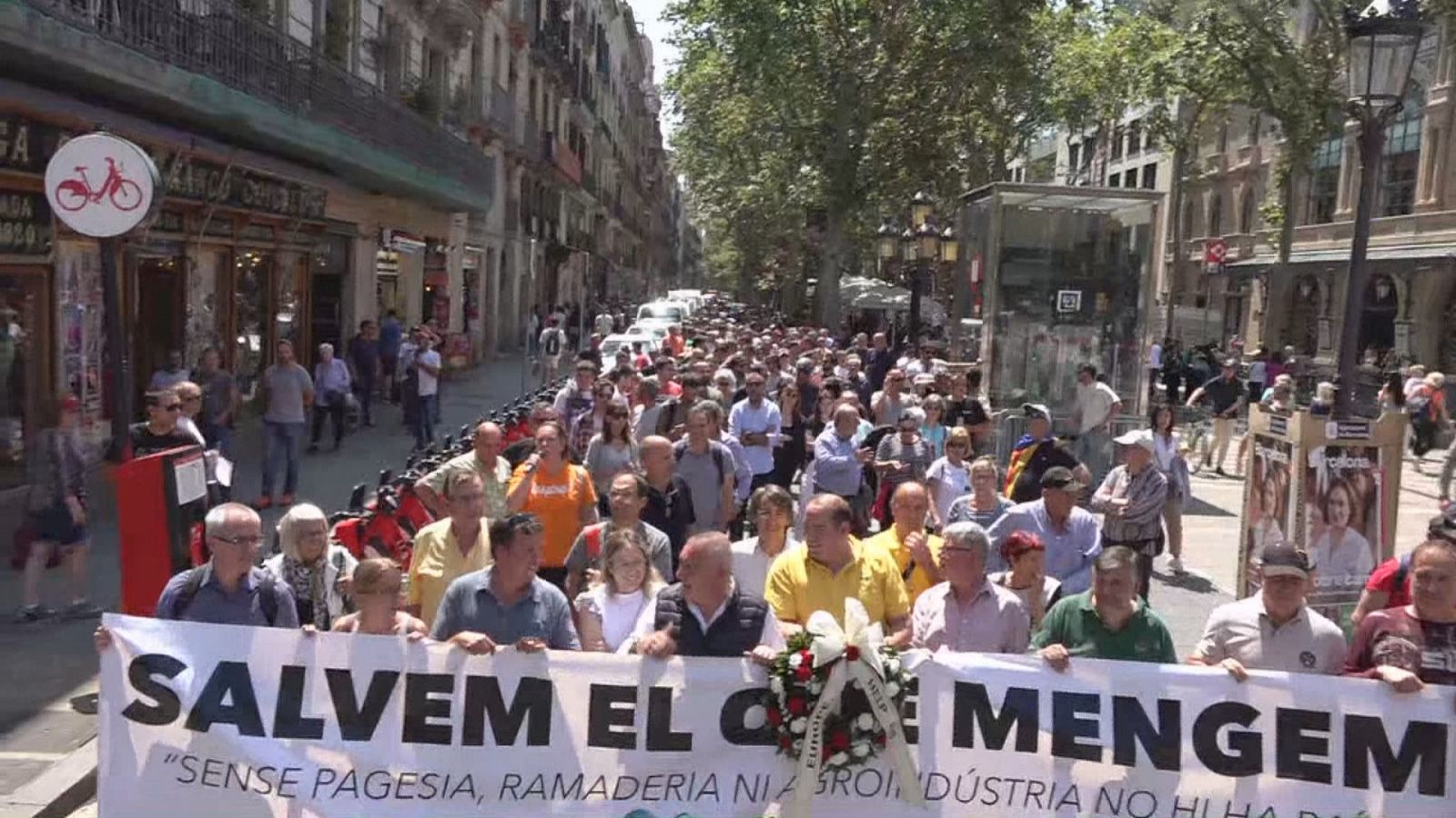 La pagesia ha fet una marxa pel centre de Barcelona