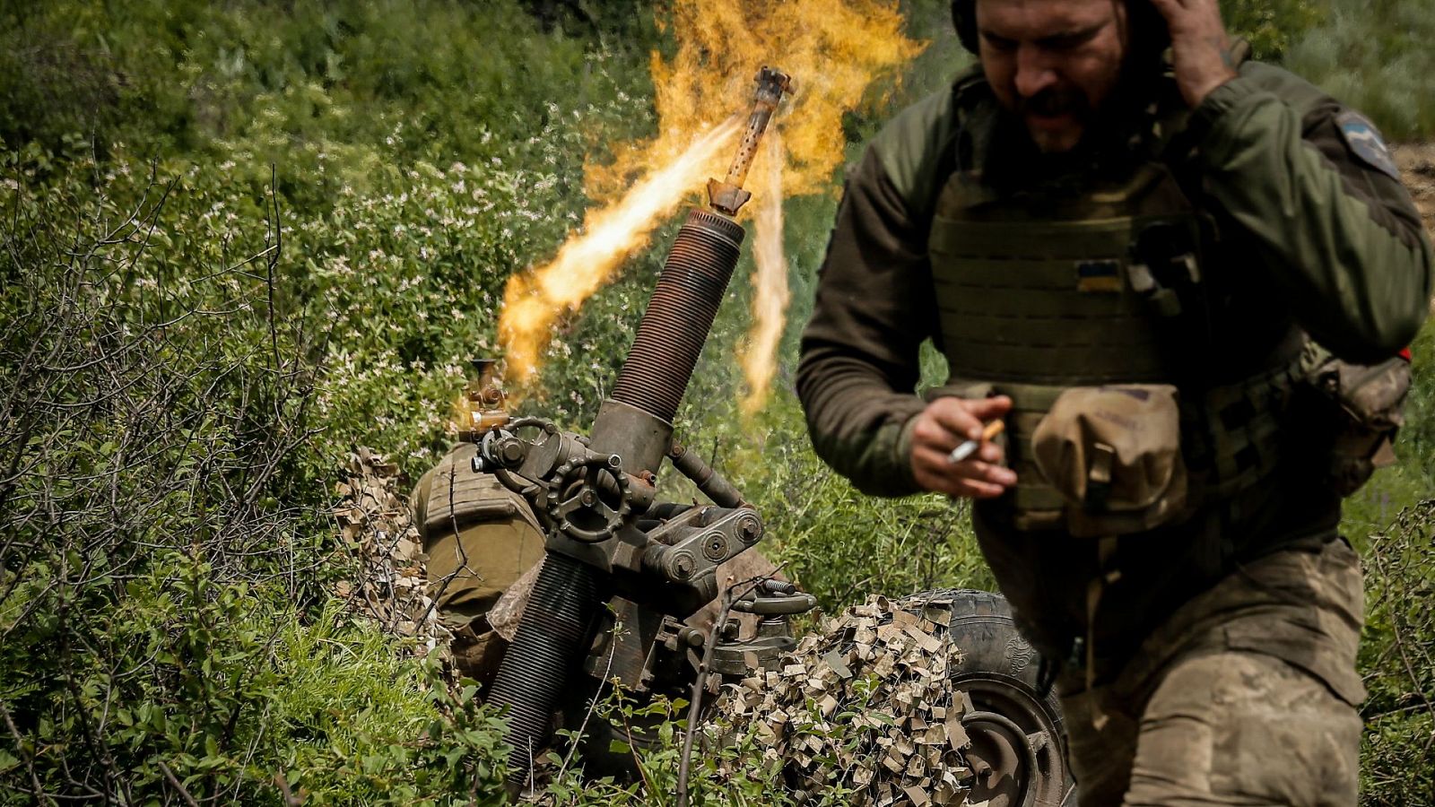 Militar ucraniano en Donetsk