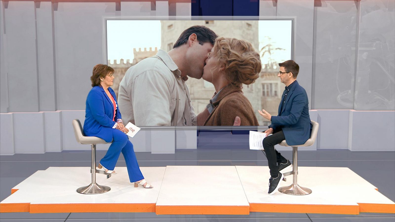 María Escario y José Pablo López, durante la entrevista