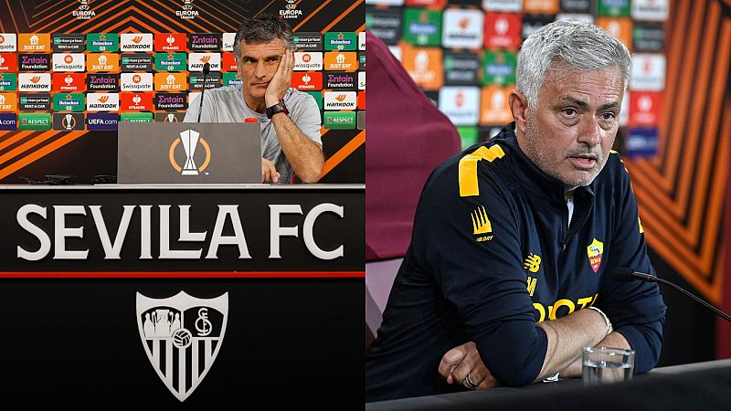 Final Europa League 2023 | Mendilibar y Mourinho en el media day de la UEFA
