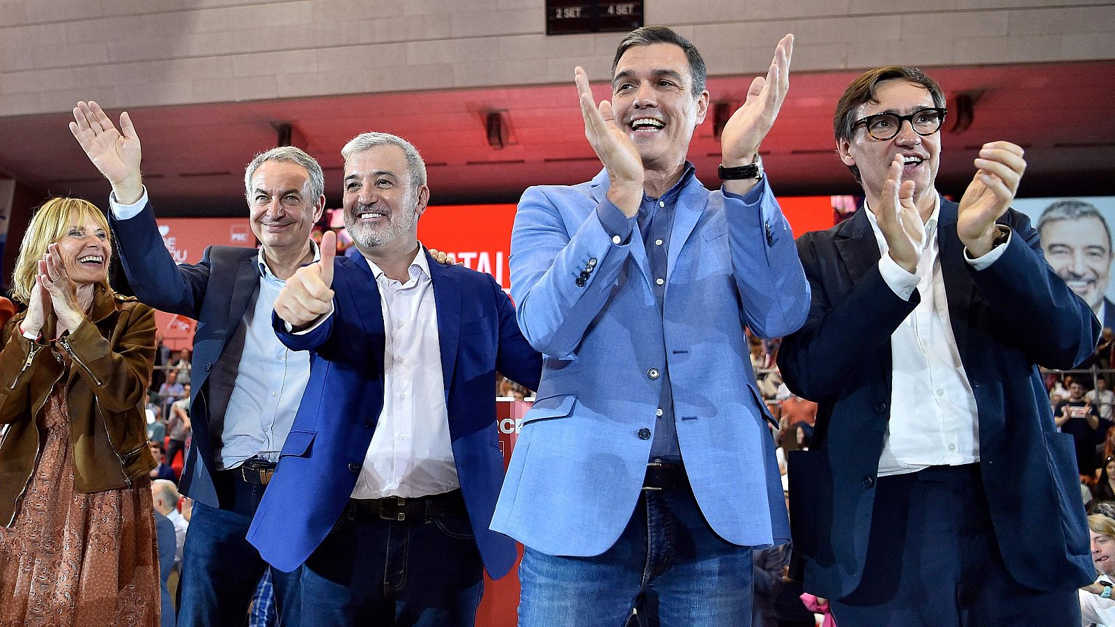  Pedro Sánchez protagonitza l'acte final del PSC a Barcelona