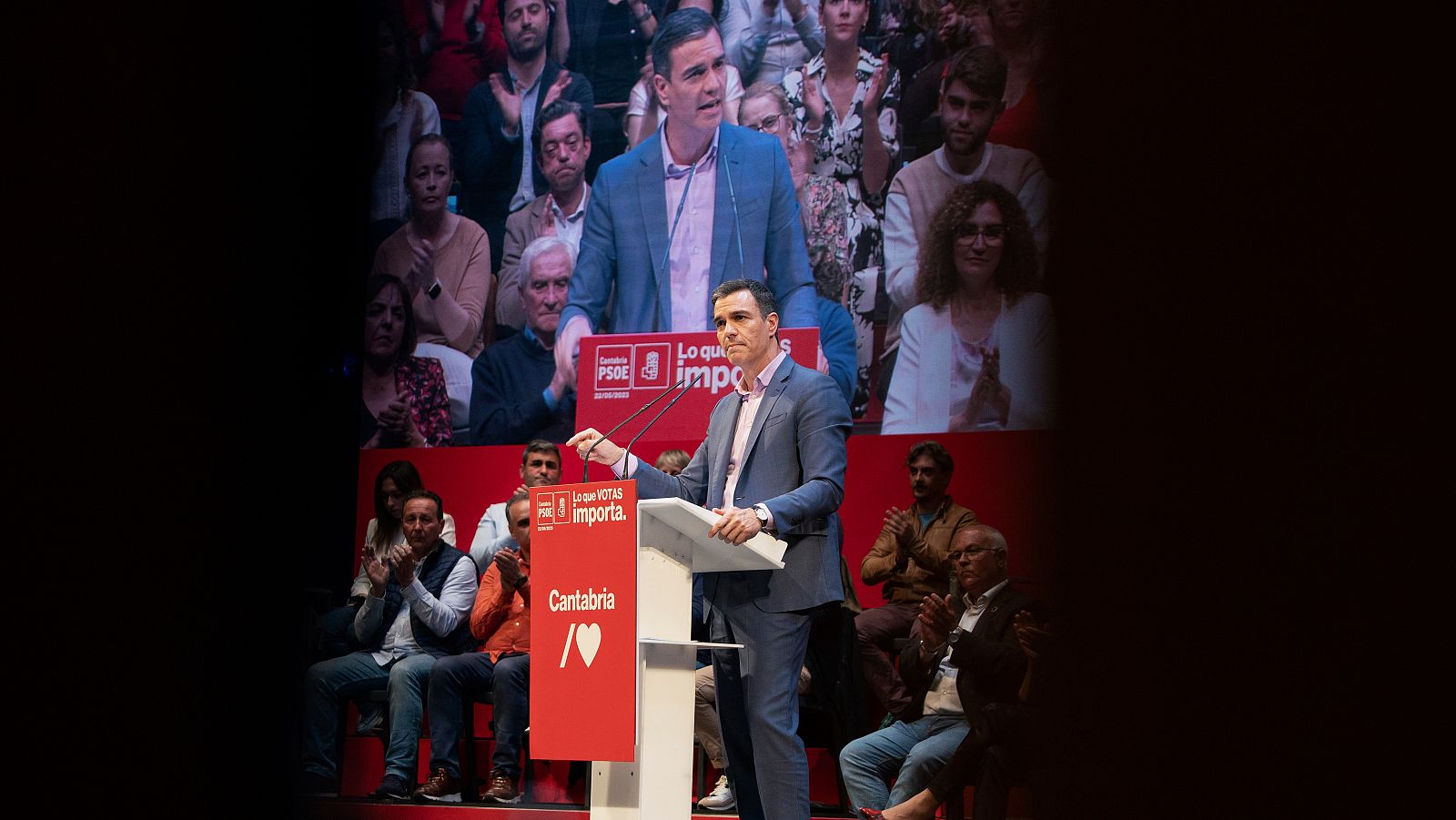 Acto del PSOE con Pedro Sánchez en Santander