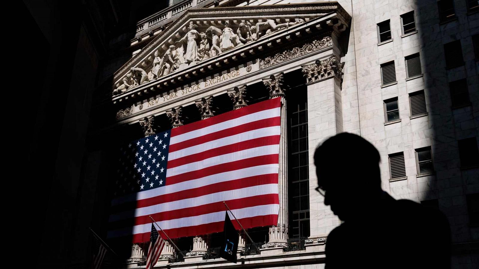 Imagen del exterior de la Bolsa de Nueva York.