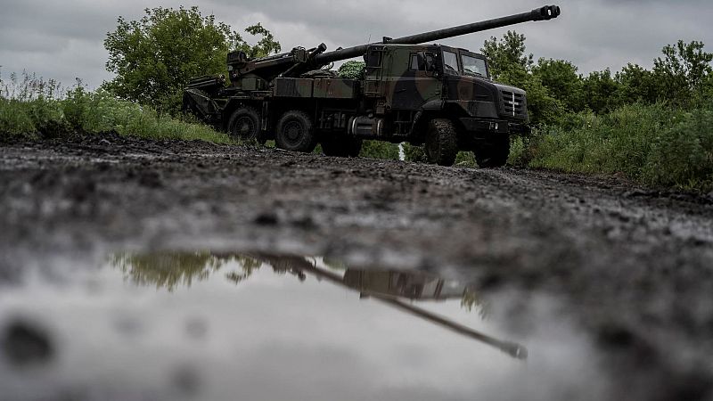Un tanque ucraniano en la región de Donetsk.