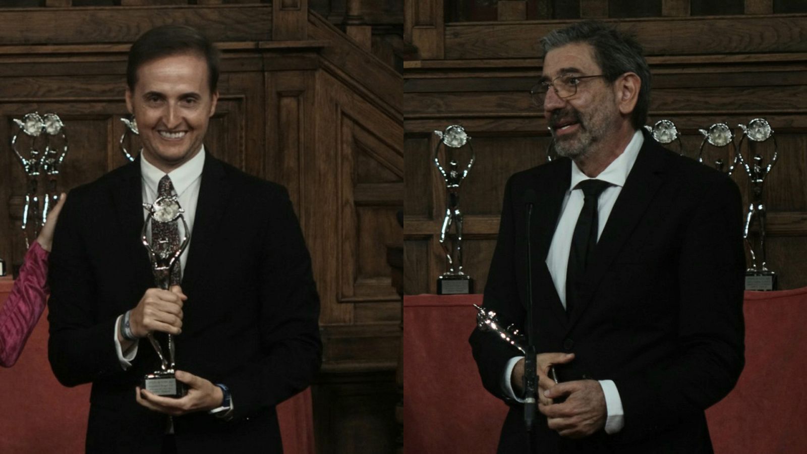 Alejandro Riego y José María Forte con sus galardones