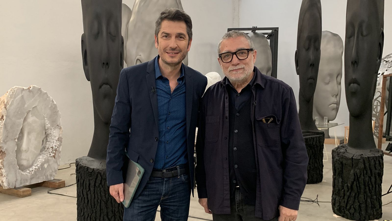 Carlos del Amor y Jaume Plensa