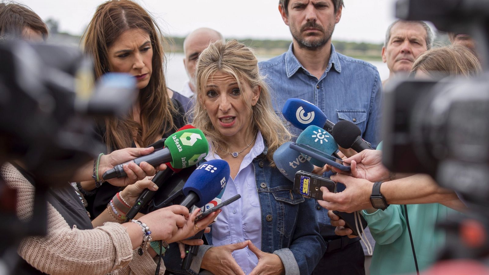 La vicepresidenta segunda y líder de Sumar, Yolanda Díaz, el miércoles en Doñana