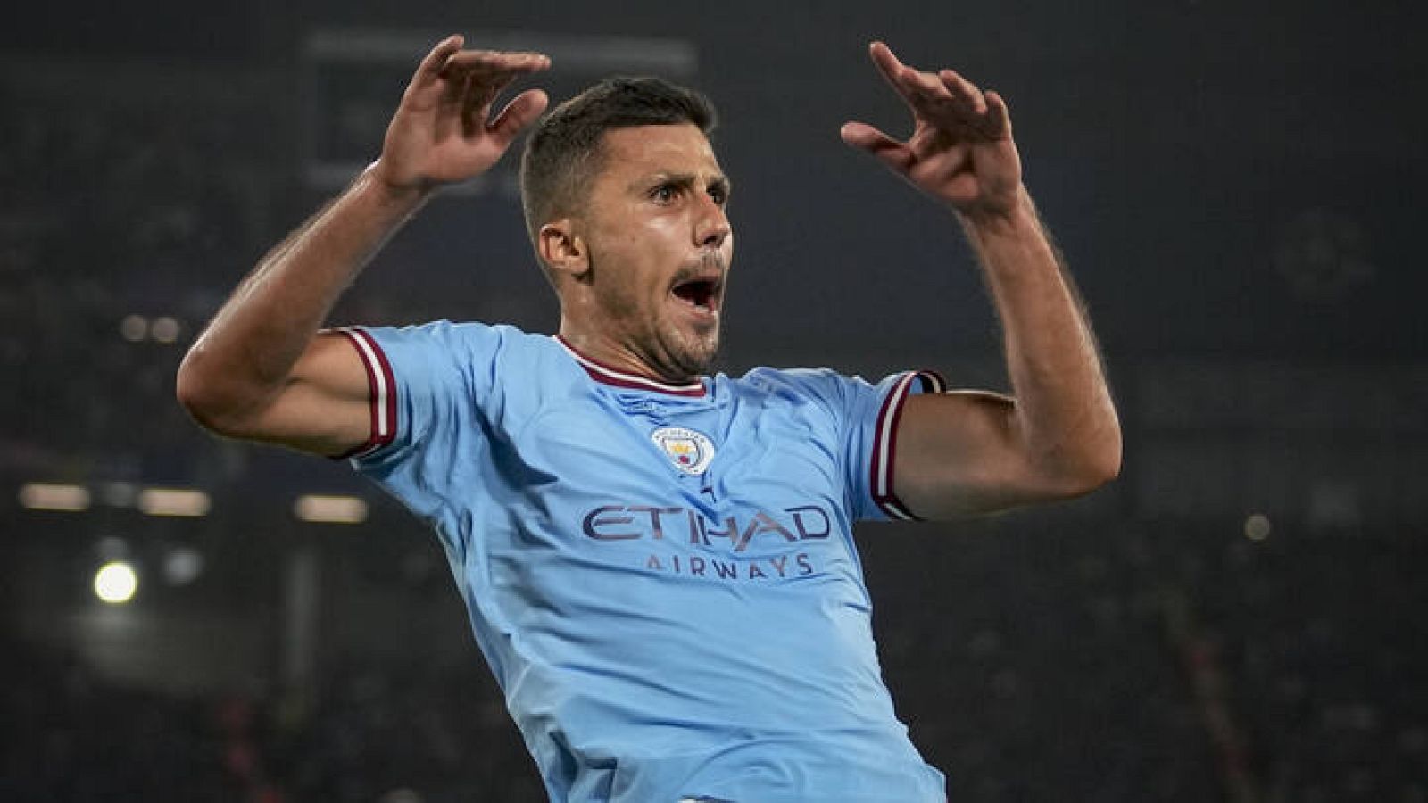 Rodrigo celebra su gol en la final de Champions.