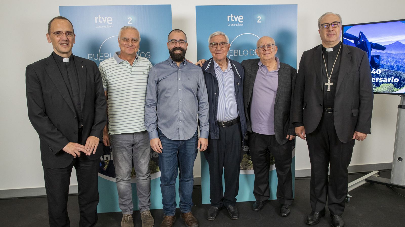 José Gabriel Vera, Samuel Martín Mateos, Antonio Montero, Julián del Olmo, Ramón Colóm, y Monseñor César García Magán.