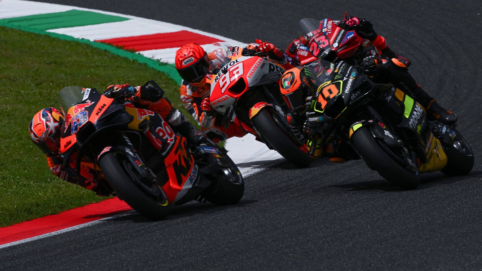 Jack Miller, Marc Márquez y Luca Marini