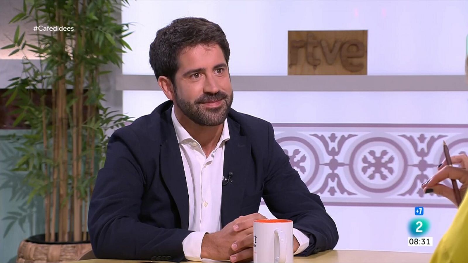 El cap de llista de l'Espai CiU per Barcelona el 23J, Roger Montañola, en una entrevista al 'Cafè d'idees'