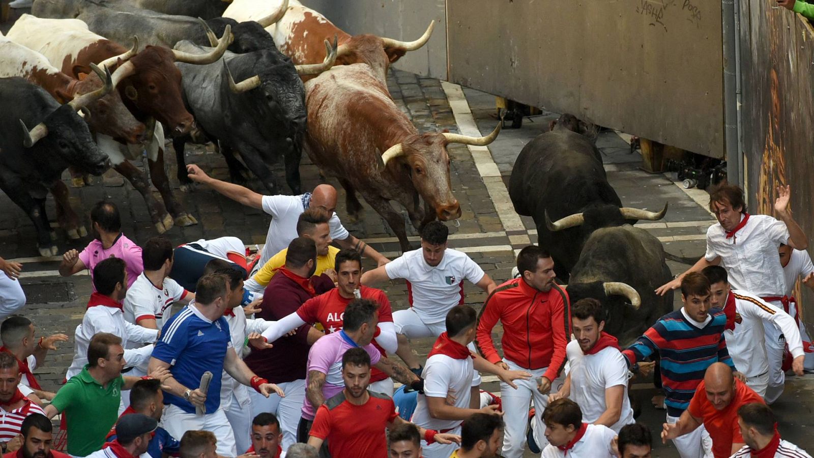 Sanfermines: encierro de la ganadería José Escolar