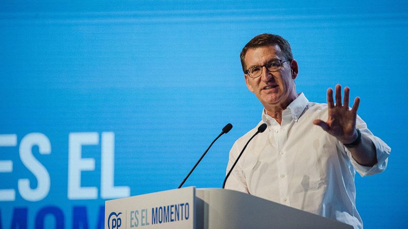 El líder del PP, Alberto Núñez Feijóo , en un acto en Toledo