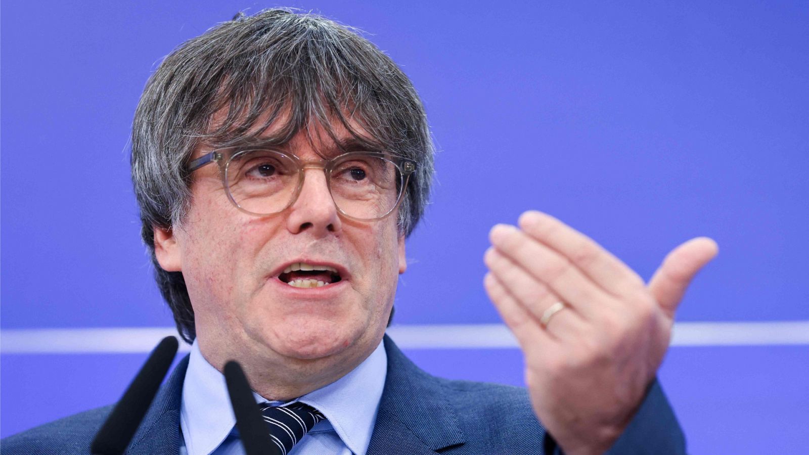 El expresidente catalán, Carles Puigdemont, en Bruselas