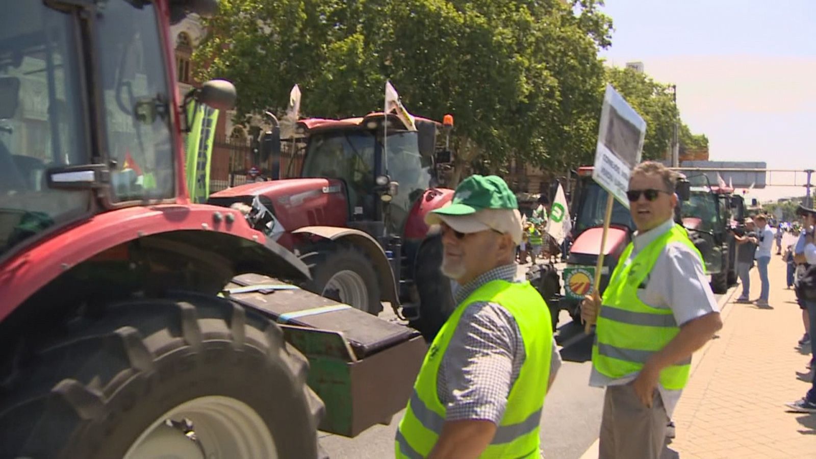 La pagesia s'ha concentrat davant el Ministeri d'Agricultura