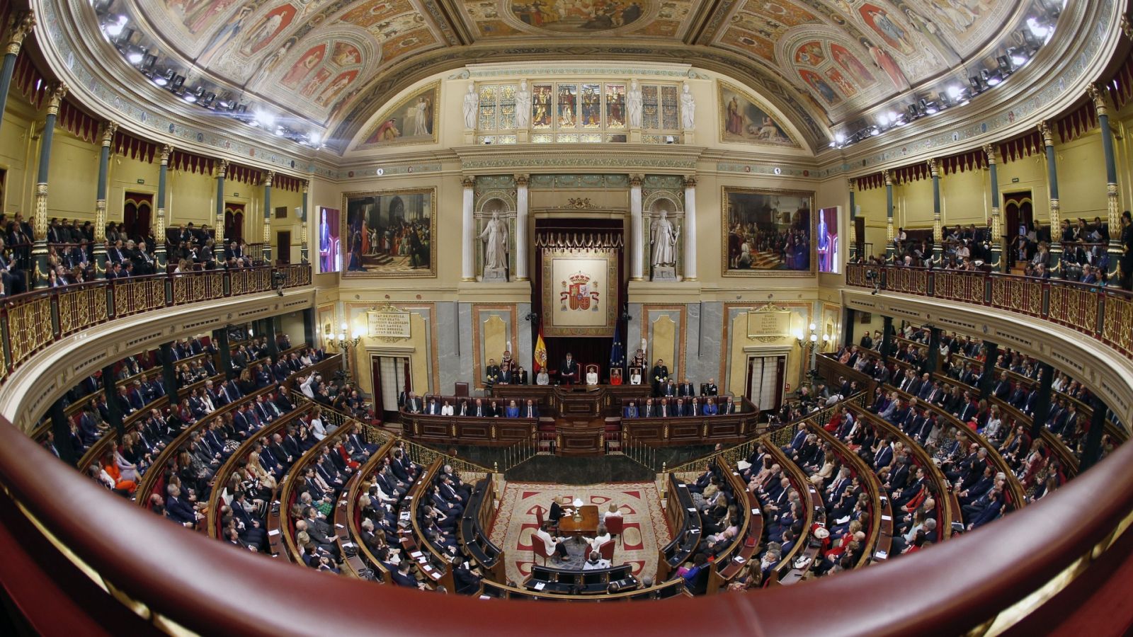 Vista general del hemiciclo del Congreso de los Diputados