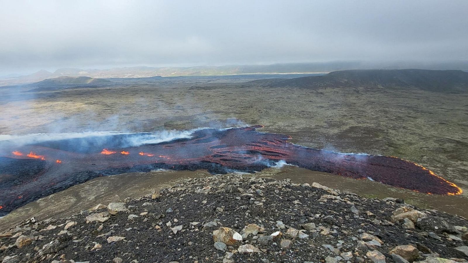 Islandia registra una erupción volcánica