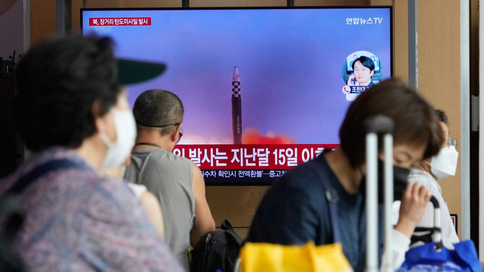 Imagen del lanzamiento de un misil de Corea del Norte.