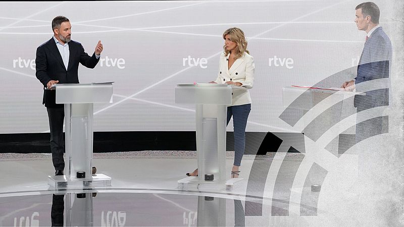 Elecciones 23J: menciones de los candidatos en el debate a tres de RTVE.